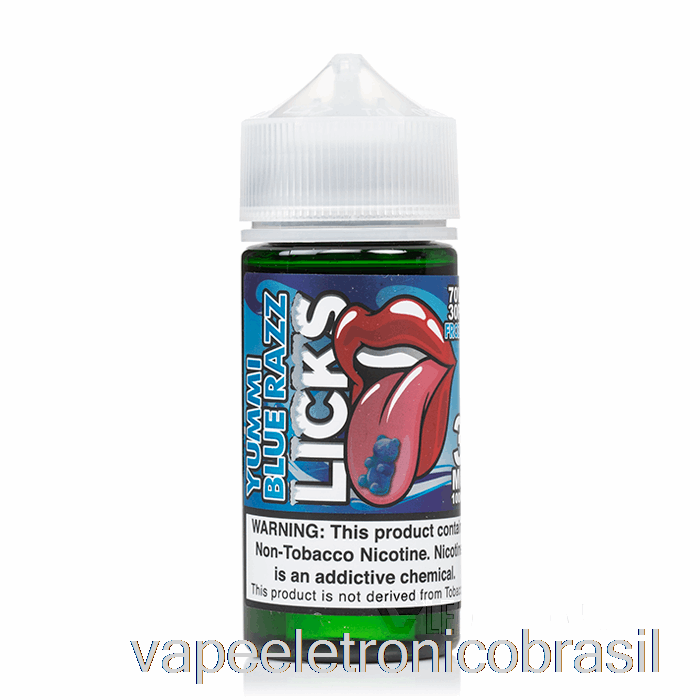 Vape Eletrônico Frozty Yummi Blue Framboesa - Licks Roll Upz - 100ml 0mg